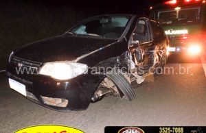 Motorista fica ferido em acidente no km 19 da BR 153 próximo ao Aeroporto em Jacarezinho.