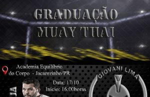 Ex lutador Murilo “Ninja” participa de graduação de Muay Thai em Jacarezinho.