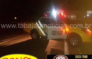 Veiculo invade contra mão e provoca acidente com viatura da PM na BR 153 em Jacarezinho.