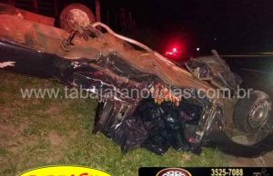 Grave acidente deixa um morto e dois feridos na BR 153 em Jacarezinho.