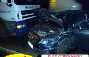Motorista sofre mal súbito, transita pela contra mão e bate de frente com carreta na BR 153 em Jacarezinho.