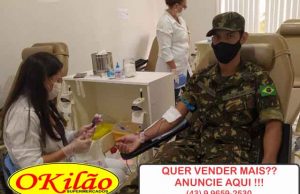 Atiradores do Tiro de Guerra de Jacarezinho realizam doação de sangue.