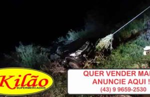 Caminhonete cai em ribanceira após colisão com Pick up na BR 369, próximo a Andirá.
