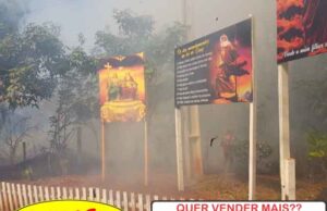 Bombeiros controlam incêndio e resgatam jovens no Morro do Bim.