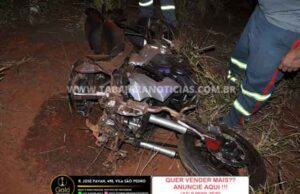 Cabo da reserva da PM morre em acidente de moto no km 15 da BR 153 em Jacarezinho.