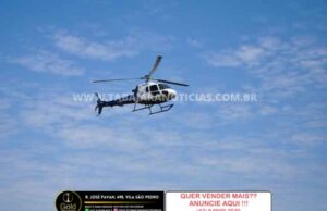 Menino de quatro anos é transferido de helicóptero após sofrer queda em escada de loja no centro de Jacarezinho.