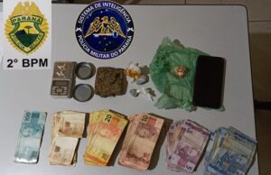 Policia Militar prende casal acusado de tráfico de drogas na Vila Rosa em jacarezinho.