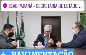 Deputado Tercilio Turini conversa com secretário Norberto Ortigara sobre pavimentação de estradas rurais.