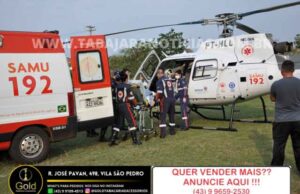 Paciente vitima de AVCH, é transferido de helicóptero para Londrina.