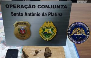 PM cumpre mandado e prende acusado de tráfico em Santo Antônio da platina.