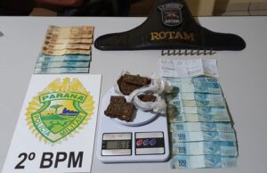 Policia Militar prende dois na Vila Setti, acusados de tráfico e posse ilegal de munição de arma de fogo.