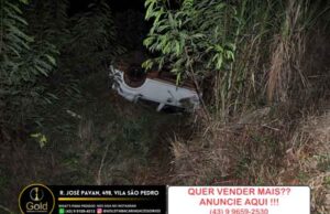 Oito pessoas entre elas cinco crianças ficam feridas em acidente na BR 153 em Jacarezinho.
