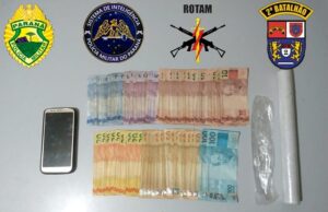 Policia Militar prende acusado de tráfico de drogas em Jacarezinho.
