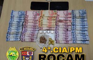Equipe Rocam prende dupla acusada de tráfico de drogas em Santo Antônio da Platina.