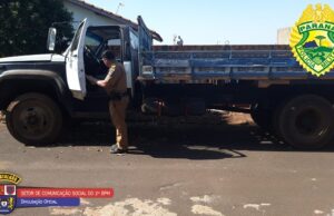Policia militar em ação conjunta prende autor de furto e recupera caminhão furtado em Cornélio.