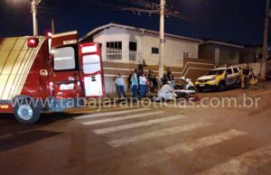 Acidente entre Del Rey e Biz deixa motociclista ferido na Vila São Pedro em jacarezinho.