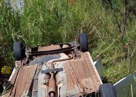 Criança de quatro anos sai ilesa de capotamento na BR 153.