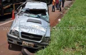 Cambaraense morre ao capotar caminhonete na BR 369 em Cambara.