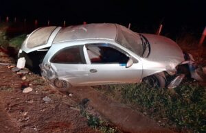 Acidente deixa três feridos na PR 439 em Santo Antônio da Platina.