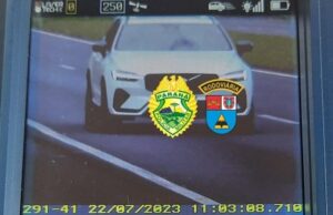 Mais de 200 veículos são flagrados em excesso de velocidade no Norte do Estado neste sábado, 22 julho de 2023.
