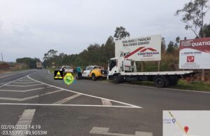 Acidente entre carro e caminhonete deixa cinco feridos em Quatiguá.