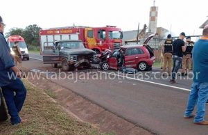 Acidente entre carro e caminhonete deixa uma Policial Militar morta e outros dois feridos na BR 369.