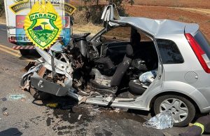 Motorista morre em colisão frontal na PR-092.