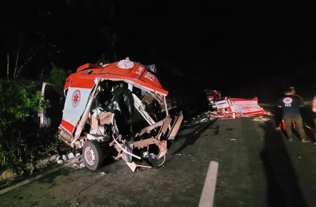 acidente ambulancia do Samu