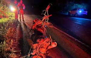 PRF atende acidente de trânsito com óbito na BR 153 em Conselheiro Mairinck/PR, causador estava embriagado.