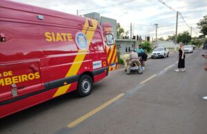 Mãe e filha ficam feridas após sofrerem queda de moto, causado por cachorro em Jacarezinho.