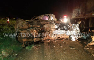 Tragédia na BR 369, quatro pessoas morrem em acidente entre carro, ônibus escolar e caminhão em Cambara.