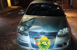 Capotamento deixa três pessoas feridas na PR-151 em Ribeirão Claro