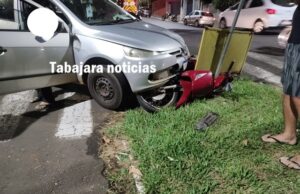 Mais um acidente no cruzamento da AV. Manoel Ribas com a Rua Arnaldo Bardelli em Jacarezinho.