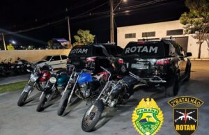 Policia Militar por meio de equipe ROTAM realiza apreensão de drogas e motocicletas irregulares
