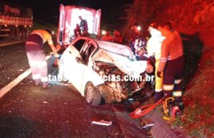 Socorrista do Samu de Jacarezinho e sua filha ficam gravemente feridas em acidente na pr-092 em Joaquim Távora; família pede orações pela vítima