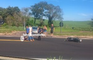 Motociclista fica gravemente ferido em acidente no trevo d BR 153 com a PR 431 em Jacarezinho