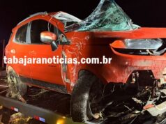 Javali atravessa a rodovia e provoca acidente com morte na PR 218 em Joaquim Távora.