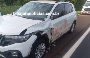 Jacarezinhense tem perna arrancada em acidente entre moto e carro na BR 153 em Jacarezinho.