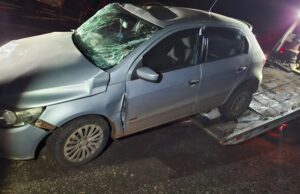 Colisão transversal deixa um ferido na PR-436, em Ribeirão do Pinhal