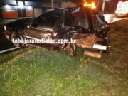 Acidente entre dois carros deixa dois feridos na BR 153, na entrada de Jacarezinho.