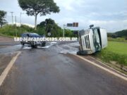 Segundo acidente do dia é registrado na BR-153 em Jacarezinho e deixa grávida ferida