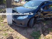 Colisão entre dois carros na BR 153, próximo a JBS de Jacarezinho