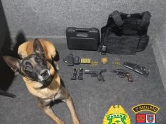 POLÍCIA MILITAR APRENDE ARMAS DE FOGO E MUNIÇÕES EM JACAREZINHO/PR